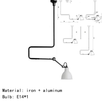 Suspension rotative en métal pour éclairage design — LZ4X9M