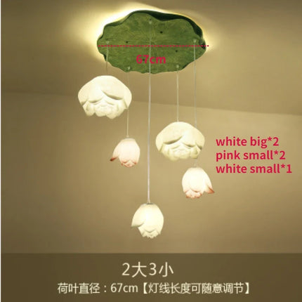 Suspension en verre forme lotus pour décoration intérieure — LZ4X9P2