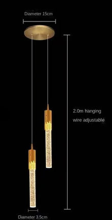 Suspension LED moderne en cristal pour salon et chambre — LZ4X9T2