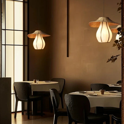 Suspension en rotin tissé style wabi-sabi moderne et élégante — LZ4X9M