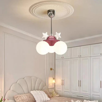Lustre en verre romantique pour chambre enfant thème princesse — LZ4X9Q