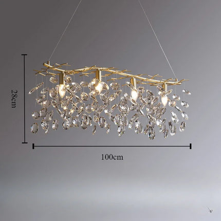 Lustre en cristal de luxe pour éclairage raffiné — LZ4X9P2