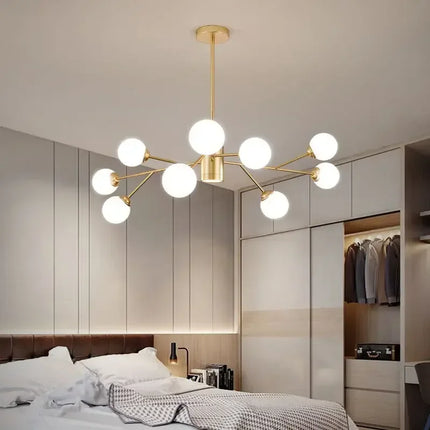 Lustre suspension LED avec globe en verre style nordique — LZ4G7X