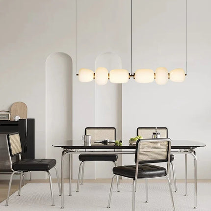 Lustre LED en verre au design minimaliste artistique pour intérieur créatif — LZ4X9T
