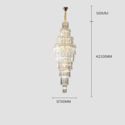 Lustre en cristal pour escalier et hall d’hôtel — LZ4X9T2