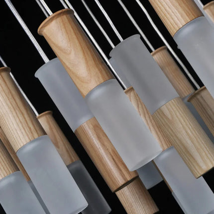 Lustre moderne en bois pour éclairage intérieur design — LZ7QX2