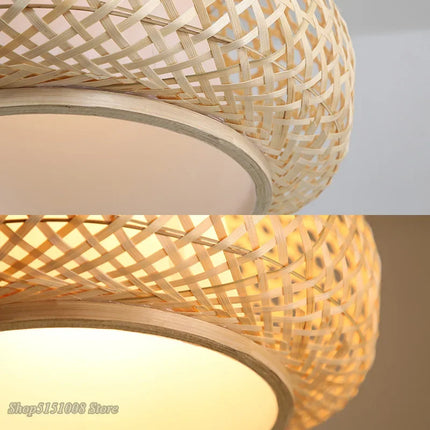 Suspension décorative en bambou tricoté à la main — LZ4X9T