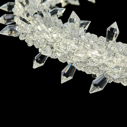 Lustre suspendu en cristal à motifs fleurs de glace élégant — LZ4XJ9