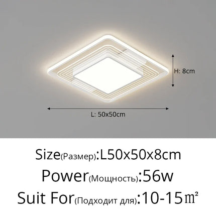 Plafonnier rectangulaire moderne minimaliste avec protection des yeux — LZ4P9XQ