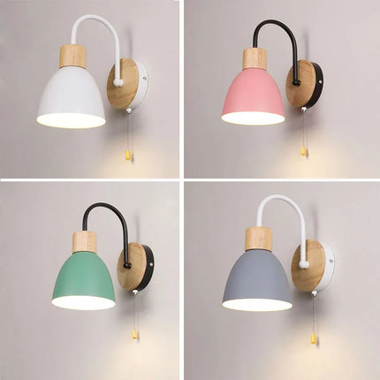 Applique murale nordique moderne macaron avec interrupteur LED intégré — LZ4X9P2