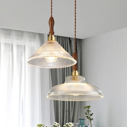 Lustre rétro en cuivre avec abat-jour en verre pour intérieur — LZ4X9P