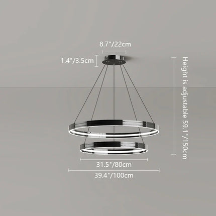 lustre moderne en métal pour éclairage intérieur élégant
