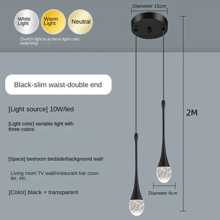 Suspension moderne en cristal design épuré — LZ4X9T