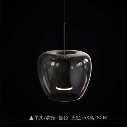 Suspension LED en verre transparent au design moderne pour intérieur — LZ4X9J