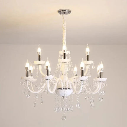 Lustre suspension tube incurvé en verre style nordique cristal — LZ4X7Q9