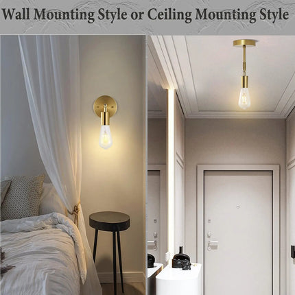 Applique murale vintage LED rotative 180° E27 pour salle de bain et chambre — LZ4X9J