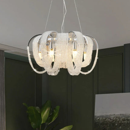 Lustre cristal à pampilles pour salon, restaurant et chambre — LZ4X9P