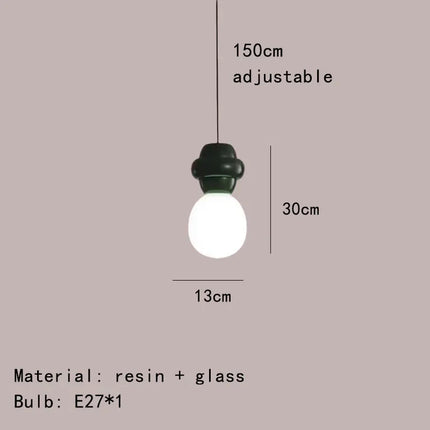 Suspension en résine et verre avec câble ajustable — LZ4X9M