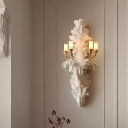 Applique murale vintage en plâtre avec relief et éclairage LED intégré — LZ4T9XQ