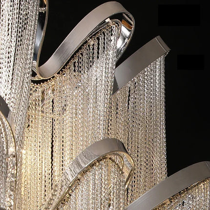 Lustre LED industriel à pampilles pour décoration intérieure moderne — LZ4X9P2