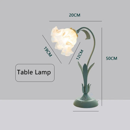 Lampadaire vintage pastoral avec appliques en verre — LZ4X9M