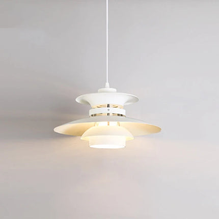 lustre moderne en forme de parapluie avec lumière colorée