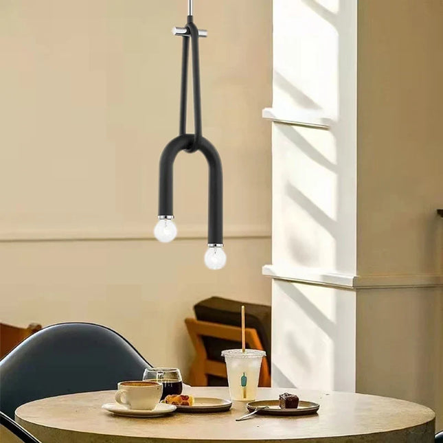 Lustre à 2 ampoules en métal avec hauteur réglable — LZ4X9Q