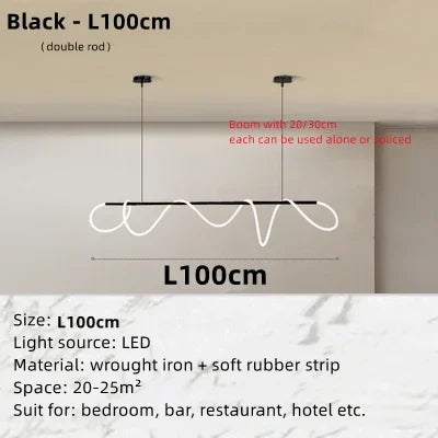 Lustre suspendu rond LED style nordique pour salon et hôtel — LZ4XJ9