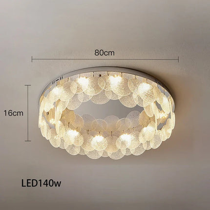 Plafonnier LED rond en verre au design moderne et luxe — LZ4P9X