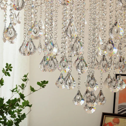 Lustre vintage en cristal avec éclairage LED élégant — LZ4X9P