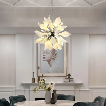 Suspension nordique avec feuille décorative en céramique — LZ4X9T