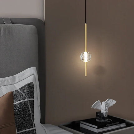Suspension LED en laiton avec cordon réglable design moderne — LZ4XJ9