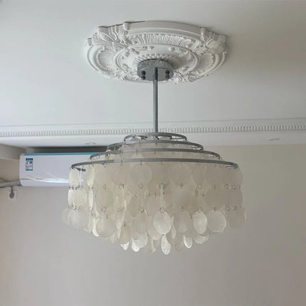 Lustre rétro en coquillage pour décoration intérieure moderne — LZ4X9Q7D