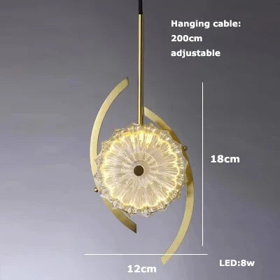 Suspension Art Déco en cristal pour intérieur moderne élégant — LZ4B7Q2