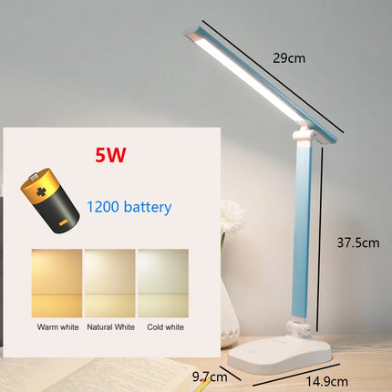Lampe de bureau LED tactile avec port USB et protection oculaire — LZ4D7X9