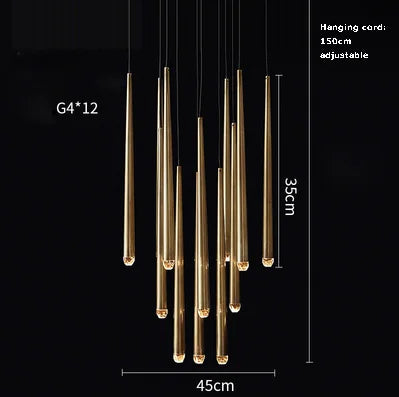 Suspension vintage en cristal et fer style américain pour intérieur — LZ4X9M