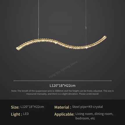 Lustre suspension élégant en cristal — LZ4X9P