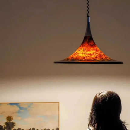 Lustre en lave style médiéval pour décoration intérieure moderne — LZ4X9P