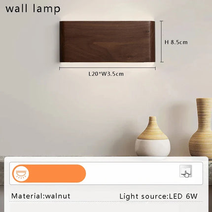 Plafonnier LED grand format en bois foncé style rétro moderne — LZ4X9T2