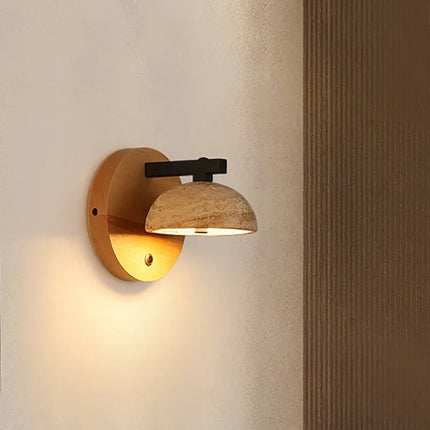 Applique murale LED vintage en pierre naturelle style nordique — LZ4X9Q2