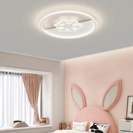 plafonnier rond scandinave motif avion et nuage pour enfants