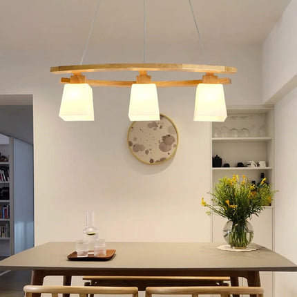 Suspension en bois style nordique japonais pour intérieur contemporain — LZ4X9M