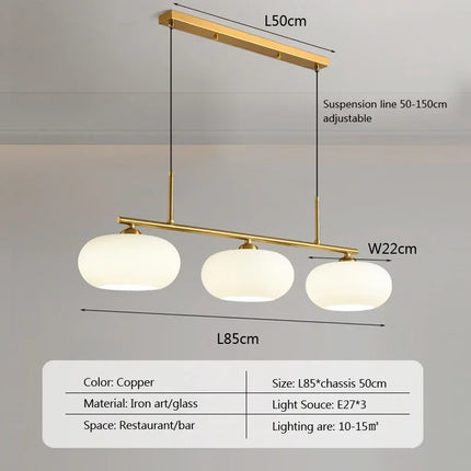 Suspension LED en verre au design nordique moderne décoratif — LZ4X9P