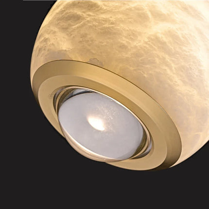 Suspension LED en marbre naturel espagnol pour bar et restaurant — LZ4G7T9