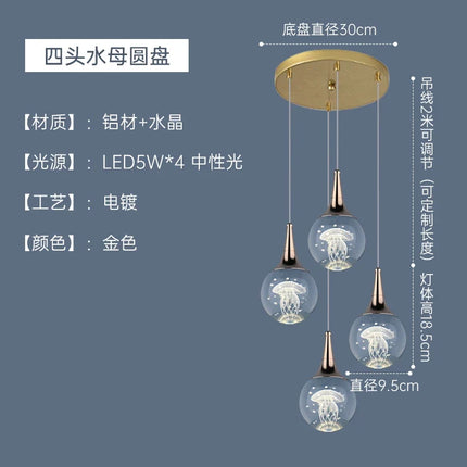 Lustre moderne en cristal décor animaux pour intérieur — LZ4X9M
