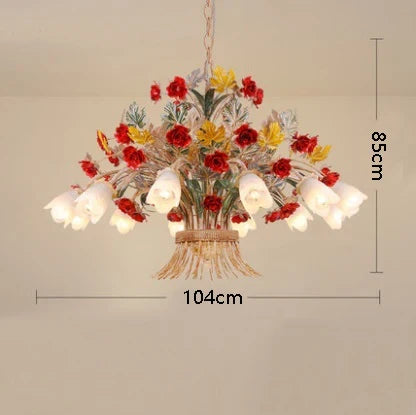 Lustre suspension en verre style rétro américain pour intérieur élégant — LZ4X9M