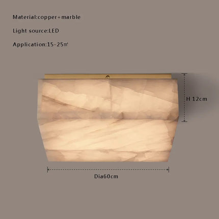 Plafonnier LED haut de gamme en marbre naturel design moderne — LZ4T9XQ