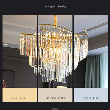 Lustre en cristal dimmable pour ambiance élégante — LZ4G7XQ