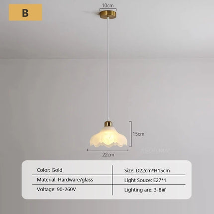 Suspension en verre au design nordique pour intérieur moderne — LZ4X9P