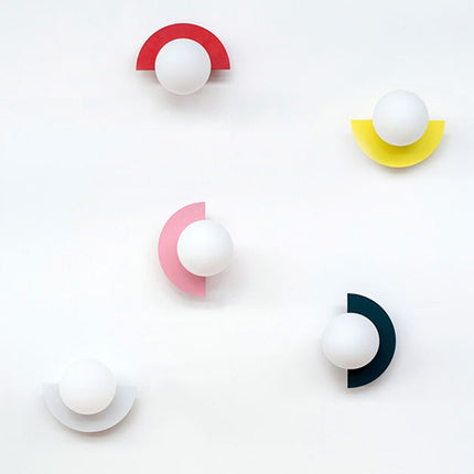 Applique murale LED demi-cercle style nordique Macaron — LZ4X9P2